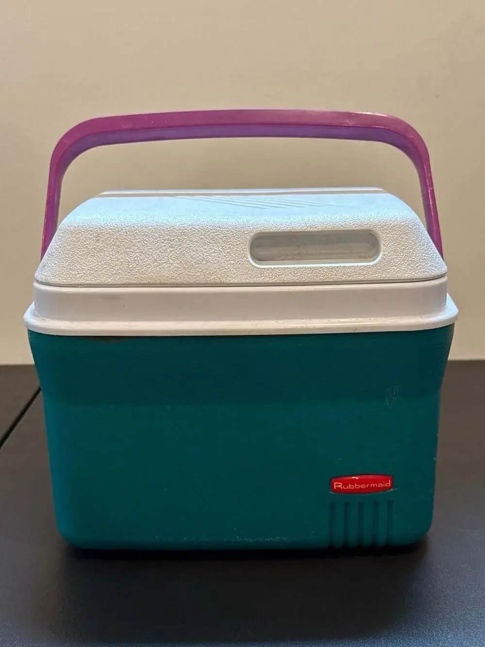 Vintage Rubbermaid Teal and Purple Personal Lunch Cooler